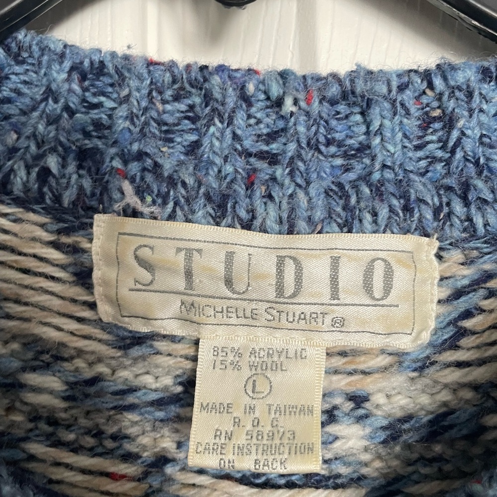 Studio Michelle Stuart Women's Home Sweet Home Cottagecore Knit Sweater Size L - Picture 4 of 5